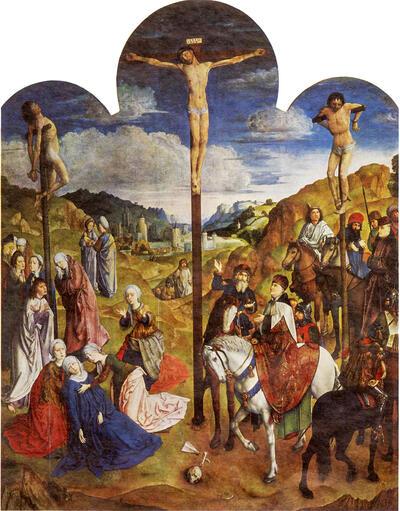 Justus van Gent, Kruisiging