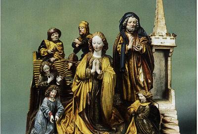 De geboorte van  Christus met engelen en herders, 1470 