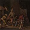 Pieter Janz. Quast Brutus als zot voor Tarquinius