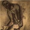 Constant Permeke, De Bedelaar, tekening, houtskool op papier,