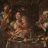 Jacob Jordaens, Soo d'oude songen, soo pepen de jonge, Olieverfschildering op doek,