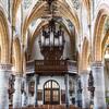 Neeroeteren, Men wrijft de ogen uit bij de aanblik van de eikenhouten beelden tegen de pilaren in de Sint-Lambertuskerk.