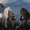 Roelandt Savery, Twee paarden en palfreniers, 1628, olieverf op paneel, 