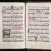 muzikaal erfgoed Antifonarium-Tsgrooten, 1522, handschrift, f. 320v, miniatuur met de heilige Cecilia met een portatieforgeltje
