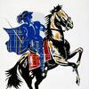 Walter Swennen, Super blaue Reiter, 1998, olieverf op doek,