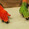 Michaël Borremans, Red Hand, Green Hand, 2010, olieverf op doek, 