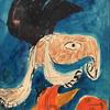 Constant, Haan, 1948, aquarel, gouache, inkt en waskrijt op papier, The Phoebus Foundation, Antwerpen, Cobra