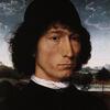 Hans Memling  (Seligenstadt ts. 1430 en  1440-Brugge 1494)  Portret van een Man met een Munt 