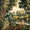Landschap met een vijver en vogels (detail), uit een reeks Landschappen met dieren, Wandtapijten