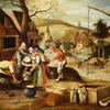 Abel Grimmer (1570/77-vóór 1619). De vier seizoenen - De herfst. Dorpslandschap