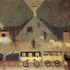 Gust de Smet (Gent 1877-Deurle 1943). Eerste trein in de Groendreef te Brussel. 1934/35. De wererld van trein en station.
