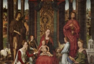 Hans Memling Het mystiek huwelijk van de H. Catharina