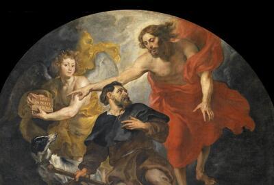 Rubens, De Heilige Rochus door Christus aangesteld tot patroon van de pestlijders, Sint-Martinuskerk Aalst 