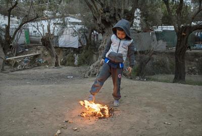 Mathieu Pernot, Lesbos, kamp Moria, 2020
