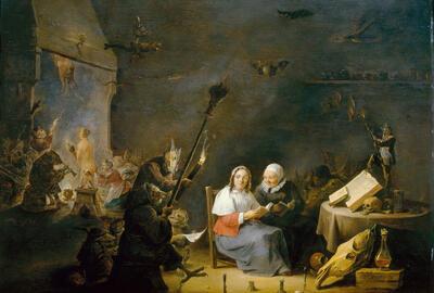 Bruegel, David Teniers II, Vertrek naar de sabbat, AKADEMIE DER BILDENDEN KÜNSTE, GEMÄLDEGALERIE, WENEN
