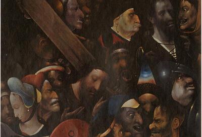 Jeroen Bosch, De Kruisdraging, Schilderij op eikenhout,