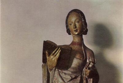Meester van de H. Lucia, H. Lucia, Gepolychromeerd houten beeld,