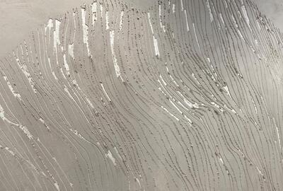 Plaster Drawing, In Situ installation, engraved plaster. Gallery Michel Rein, Paris 2021