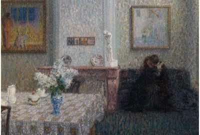 Anton Korteweg Léon De Smet, Interieur, 1911, olieverf op doek, Museum voor Schone Kunsten Gent, Lukas-Art in Flanders