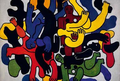 Fernand Léger, Les grands plongeurs noirs, 1944, olieverf op doek, 