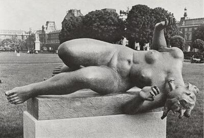 Aristide Maillol, De rivier, 1940-1943, lood, deel van het Maillol-ensemble; Jardin des Tuileries, Parijs. 