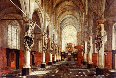 Openbaar Kunstbezit Vlaanderen, Anton Gunther Ghering, Interieur van de Sint-Walburgiskerk, 1661, Kerkfabriek Sint-Paulus, Antwerpen. 