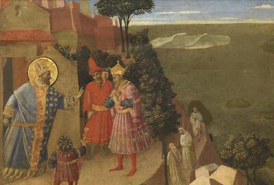 Fra Angelico, Sint-Romuald ontzegt keizer Otto III de toegang tot de kerk