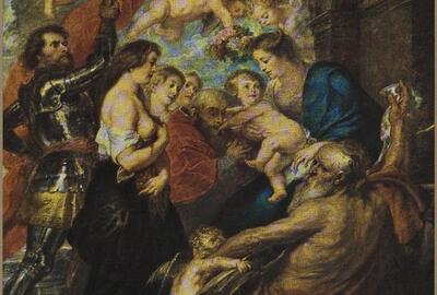 P.P. Rubens De H. Maagd en het kind Jezus vereerd door verschillende heiligen
