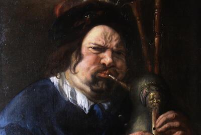 In de collectie van het Rubenshuis Jordaens' doedelzakspeler