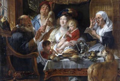 Jacob Jordaens, Psyche ontvangt de beker van de onsterfelijkheid op de Olympus