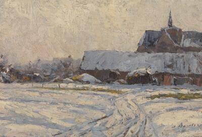 Albert Baertsoen, 'Dorp onder de sneeuw', 1892, MSK Gent