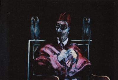 Francis Bacon, De paus met de uilen, 1958, olieverf op doek, 