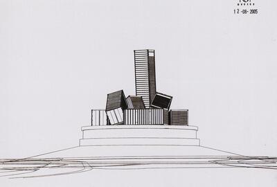 Luc Deleu & TOP OFFICE, BULK, ontwerptekening, kunst,