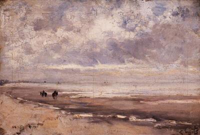 Guillaume Vogels, Strandgezicht, 1878, olieverf op doek, Legaat 