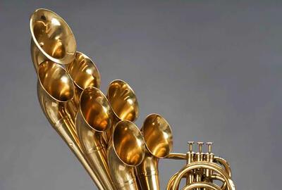 Trombone met zes onafhankelijke ventielen en zeven bekers, Adolphe Sax, Parijs, 1876 
