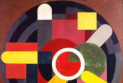 Jozef Peeters, Compositie, 1921, olieverf op doek, 150 x 150 cm, Koninklijk Museum voor Schone Kunsten, Antwerpen. modernisme