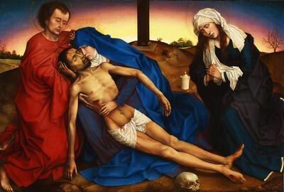 Rogier van der Weyden, Nood Gods, olieverf op paneel,