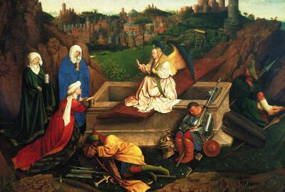 Jan en/of Hubert van Eyck, De drie Maria’s aan het graf