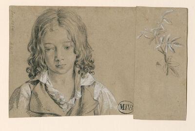 Mattheus van Bree (1773-1839), Portret van een jongetje, prentenkabinet,
