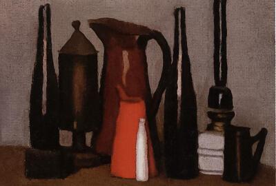 Giorgio Morandi, olieverf op doek, Stilleven