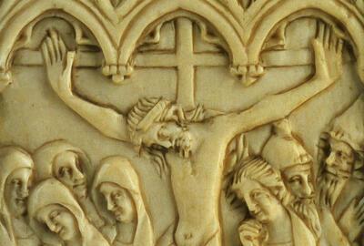 Gruuthusemuseum, Paxtafel met Christus aan het kruis, Vlaanderen, ivoor