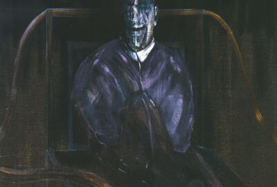 Francis Bacon, Figure Sitting, 1955, olieverf op doek