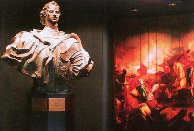Het Borstbeeld van Peter de Grote, aan de ingang van de zaal