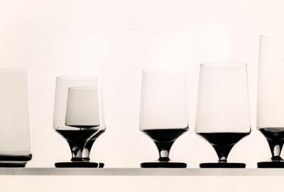 Zéphir Busine, Verres, manufacture de Boussu, 1960