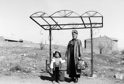 Bus Stops, Erevan-Parakar, Armenia, 2004, gelatin silver print(c) Ursula Schulz-Dornburg