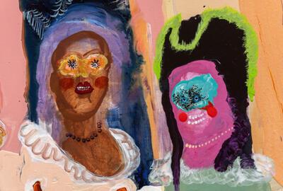 Genieve Figgis, detail Ladies at Versailles, 2022, Courtesy of the artist and Almine Rech