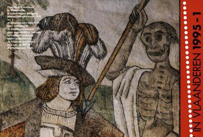 Middeleeuwse muurschilderingen, De Jongeman en de dood (detail) 1490-1510 Sint-Truiden, Begijnhofkerk