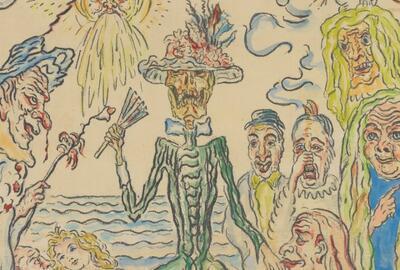 James Ensor, De kokette dood (maskers), 1922