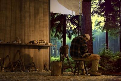 David Claerbout, The Woodcarver and the Forest, production still, 2024-2025, Courtesy Studio David Claerbout