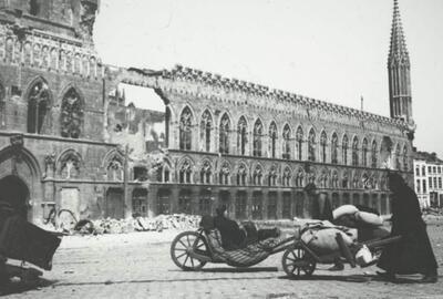 Laatste vluchtelingen verlaten Ieper